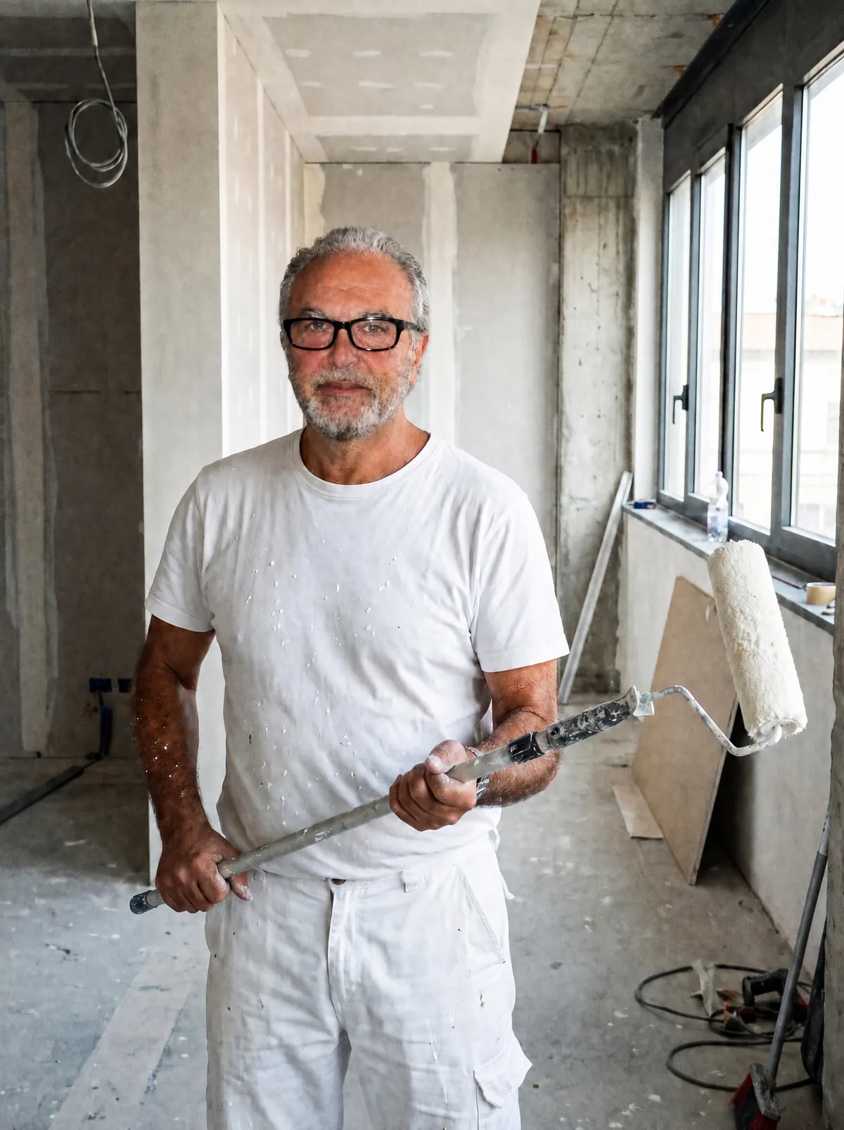 Antonio Pettellino auf einer Baustelle